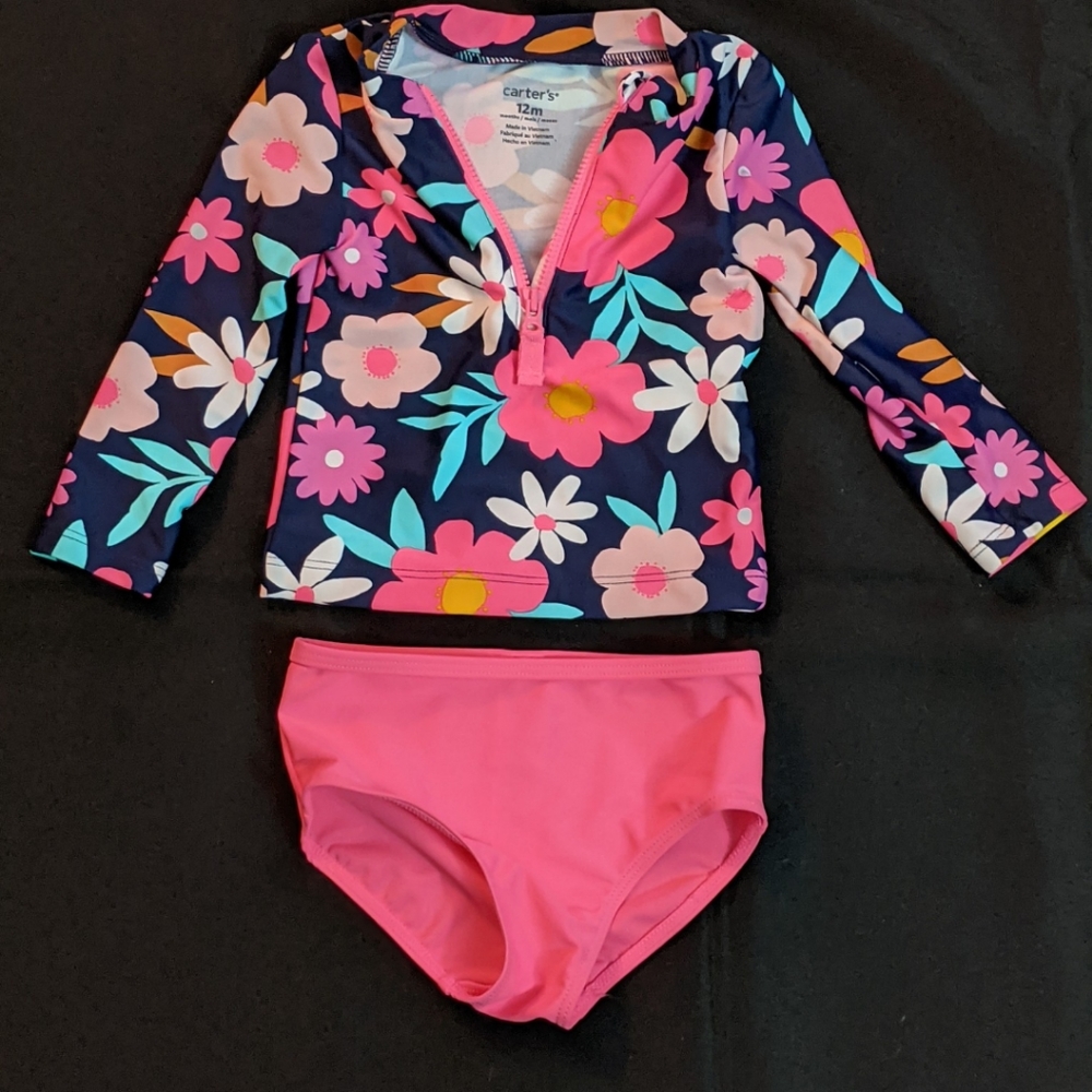 Floral two piece swim set - 12 month